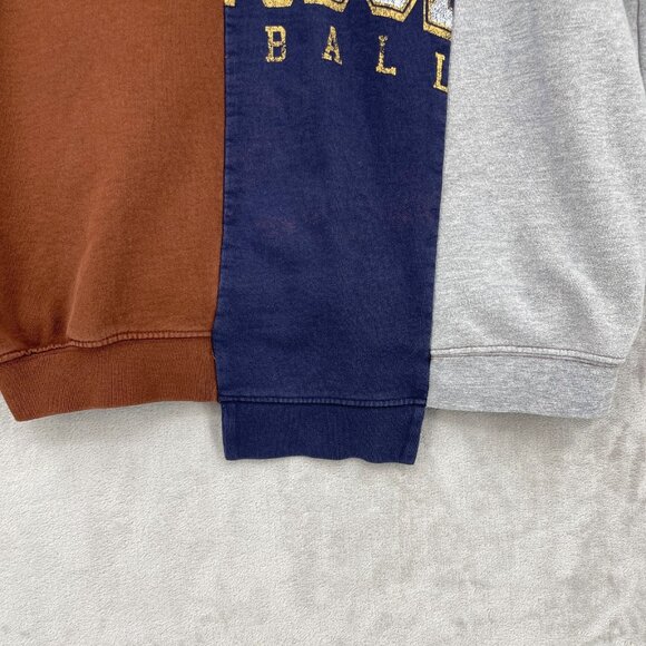 Urban Renewal Colorblock Patchwork Upcycled Team Sweatshirt Oversized - Picture 3 of 10